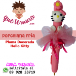 Pluma Decorada Hello Kitty en Porcelana Fría queternura.com
