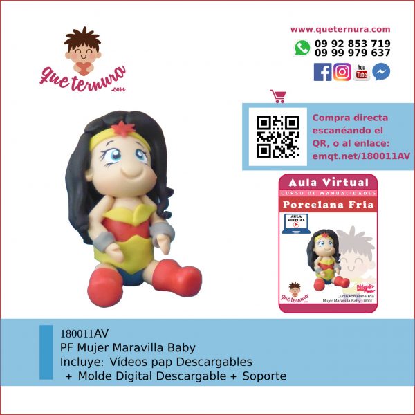 180011AV Mujer Maravilla Baby - Aula Virtual Porcelana Fría