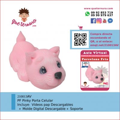 210013AV Pinky Porta Celular - Aula Virtual Porcelana Fría