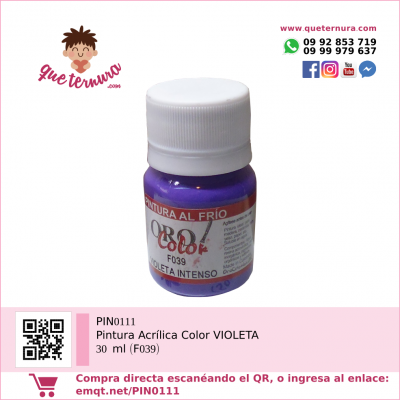 PIN0111 Pintura acrílica color VIOLETA 30 ml (F039)