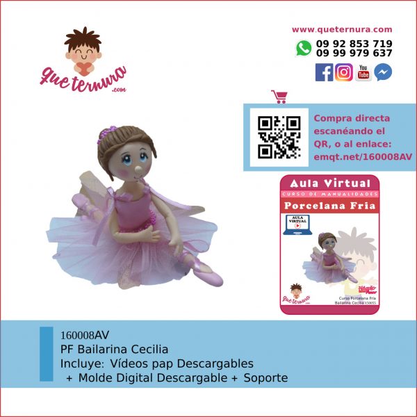 150055AV Bailarina Cecilia - Aula Virtual Porcelana Fría