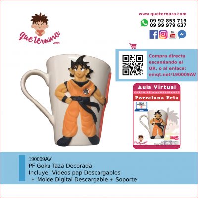 190009AV Goku Taza Decorada - Aula Virtual Porcelana Fría