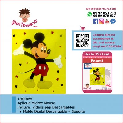 130028AV Aplique Mickey Mouse - Aula Virtual foami
