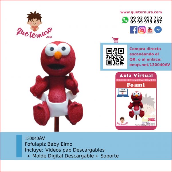 130040AV Fofulapiz Baby Elmo - Aula Virtual Foami