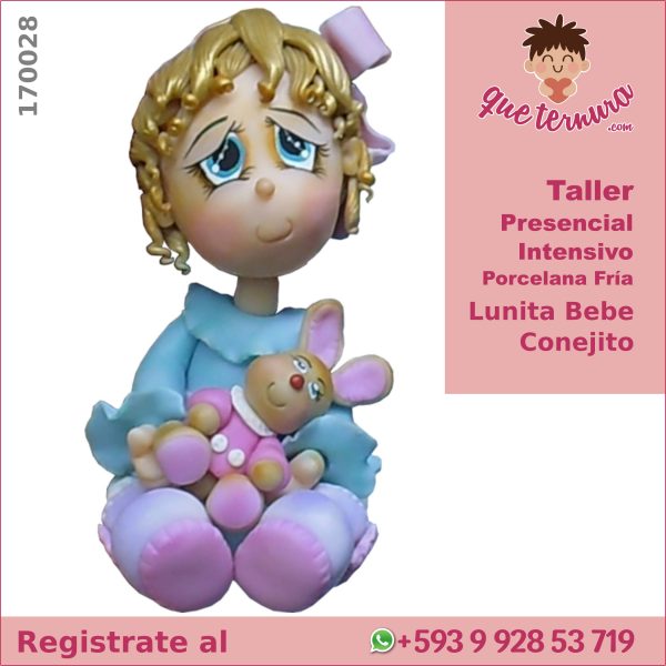 170028CIn PF Lunita Bebe Conejito (Intensivo) en Porcelana Fria