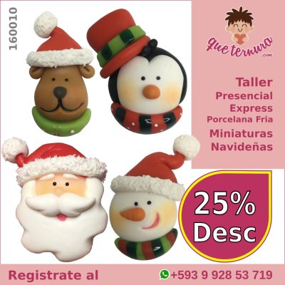 160010CEx PF Miniaturas Navideñas (Express) Curso Presencial en Porcelana Fría