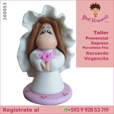 160053CEx Recuerdo Virgencita Curso Express en Porcelana Fria