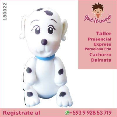 180022CEx Cachorro Dalmata Curso Express en Porcelana Fría