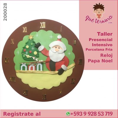 200028CIn PF Reloj Papá Noel Curso Intensivo en Porcelana Fría