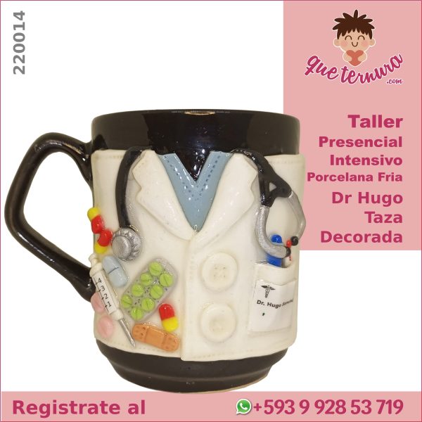 220014CIn PF Dr Hugo Taza Decorada Curso Intensivo en Porcelana Fria