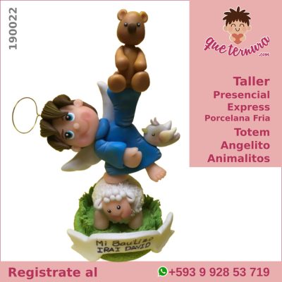 190022CEx PF Totem Angelito Animalitos Curso Presencial en Porcelana Fría