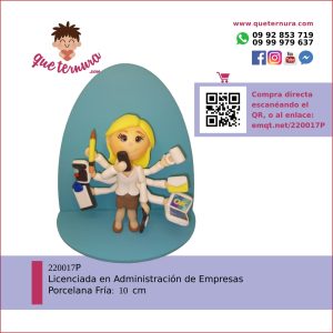 220017P PF Licenciada en Administración de Empresas (10cm) en Porcelana Fría
