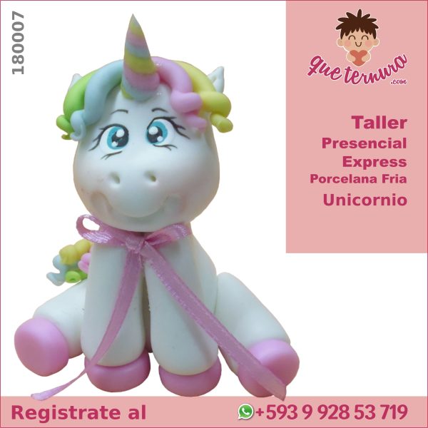 180007CEx PF Unicornio Curso Express en Porcelana Fria