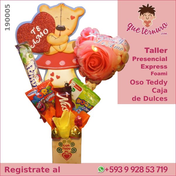 190005CEx Oso Teddy Caja de Dulces Curso Express Foami