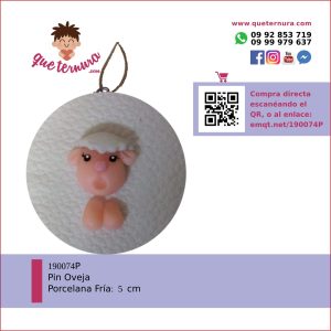190074P PF Pin Oveja en Porcelana Fria