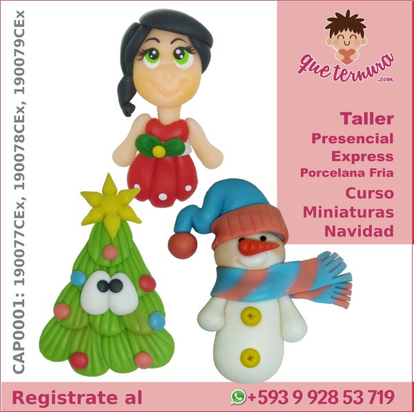 CAP0001 Curso Miniaturas Navidad en Porcelana Fria