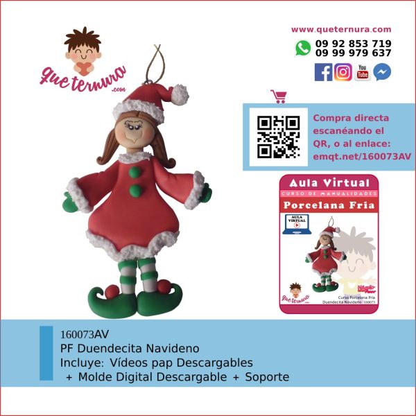 160073AV PF Duencita Navideño - Aula Virtual Porcelana Fría