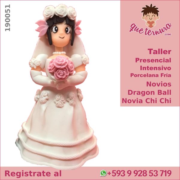 190051CIn PF Novios Dragon Ball Novia Chi Chi Curso Intensivo Presencial en Porcelana Fría