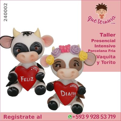 240002CIn PF Vaquita y Torito Curso Intensivo Presencial en Porcelana Fría