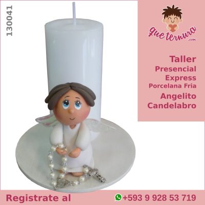 130041CEx PF Angelito Candelabro Curso Presencial Express en Porcelana Fría